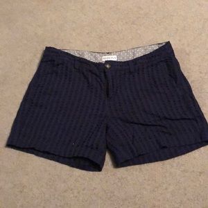 Navy blue patterned shorts